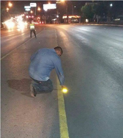 Instalan vialetas luminosas