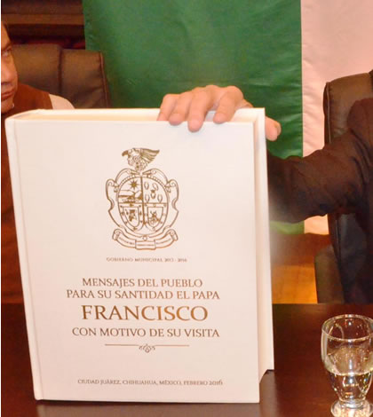 Colocarán Libro Para Mensajes al Papa Francisco
