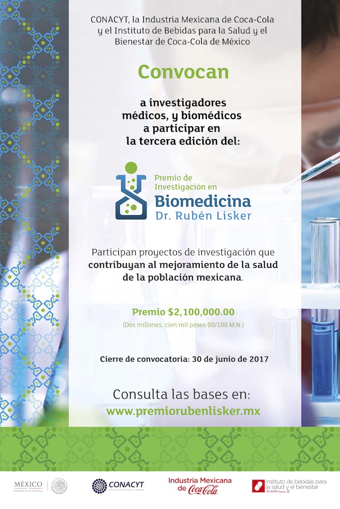 Convocan CONACYT y Coca-Cola a participar en Premio Rubén Lisker 1 Convocatoria