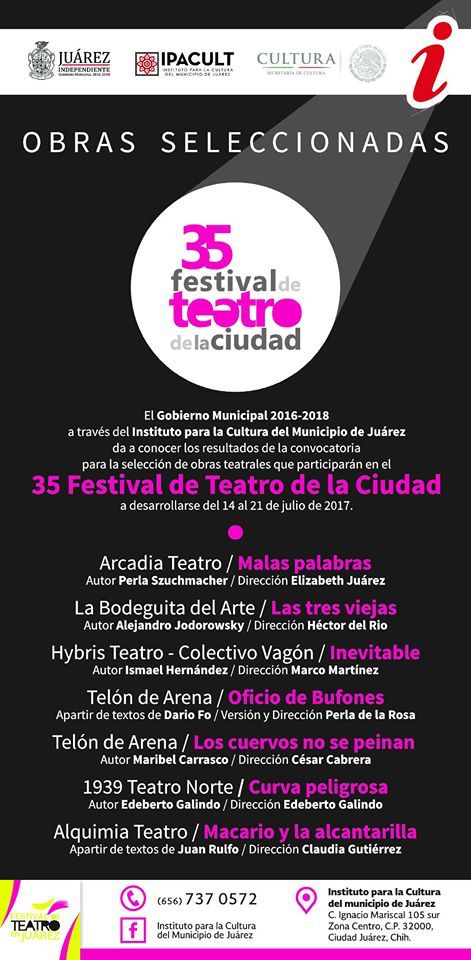 35 Festival de Teatro de la Ciudad ya tiene protagonistas 1 Cartel 35 festival de teatro de la ciudad