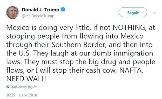 Tuit de Donald Trump