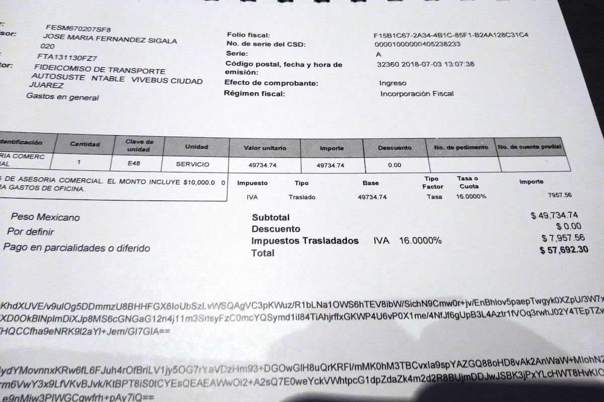 Fernandez Sigala Factura