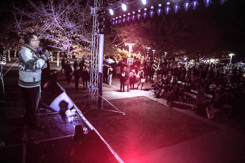 Encienden el árbol navideño mas alto de Juárez en el Parque Central 1 Parque Central Ramon Galindo Navidad 2018