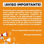 Cerrarán temporalmente Comunidades Machí en el estado 1 Aviso COVID 19 cmyk 01