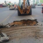 JMAS repara hundimiento en la Avenida Manuel Gómez Morín 1 GOMEZ MORIN 1