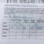 Recado que deben portar los estudiantes