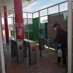 Sanitizan diariamente corredor peatonal de la avenida 16 de Septiembre 2 sanitizar 1