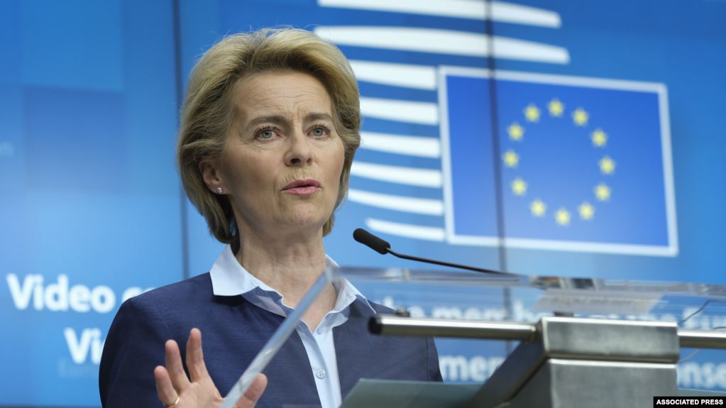 Líderes europeos se unen contra la COVID-19 1 Ursula von der Leyen