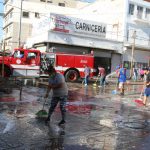Apoyan comerciantes en limpieza del Centro Histórico 5 limpian centro 2