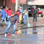 Apoyan comerciantes en limpieza del Centro Histórico 7 limpian centro 7