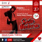 Continúa Compañía de Danza Folklórica del CMA con su programa de clases virtuales gratuitas 3 danza 1