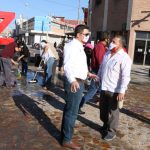 Participan empleados municipales en limpieza y reparación de daños tras manifestación en el Centro Histórico 5 limpian 5