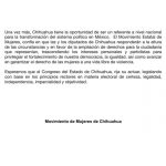 Respalda Movimiento Estatal de Mujeres de Chihuahua Reforma Electoral y elecciones PASO 2 mem 2 1