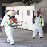 Lleva Servicios Públicos programa de sanitización a mercado "Los Cerrajeros" de la Chaveña 1 sanitizacion 1