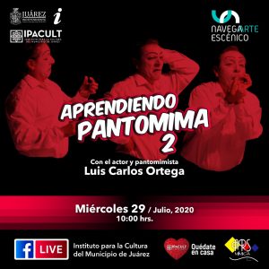 Invita IPACULT al segundo tutorial de pantomima que será ofrecido en vivo por Facebook Live 1 Invita IPACULT al segundo tutorial de pantomima que será ofrecido en vivo por Facebook Live 2