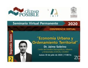 Realizó IMIP la conferencia "Economía Urbana y Ordenamiento Territorial" 1 Realizó IMIP la conferencia Economía Urbana y Ordenamiento Territorial 3