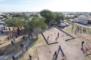 Mejora programa Juárez Iluminado espacios públicos en Horizontes del Sur 1 Juarez Iluminado 1