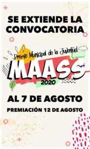 Se extiende plazo para convocatoria al Premio Municipal de la Juventud MAASS 2020 2
