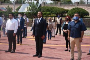 Rinden funcionarios federales minuto de silencio en honor a víctimas de Covid 19 5 Loera minuto Cuu 4