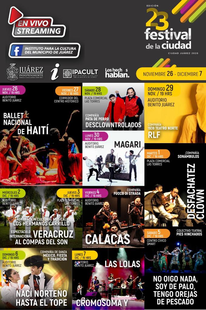 Confirman realización del XXIII Festival de la Ciudad 1 5fb2e26fd1508 5fb2e26fd150b