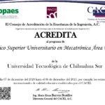 Obtiene acreditacion de calidad carrera de Mecatronica de la UTCH Sur 3