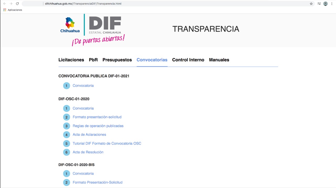 Plataforma virtual del DIF Estatal 2