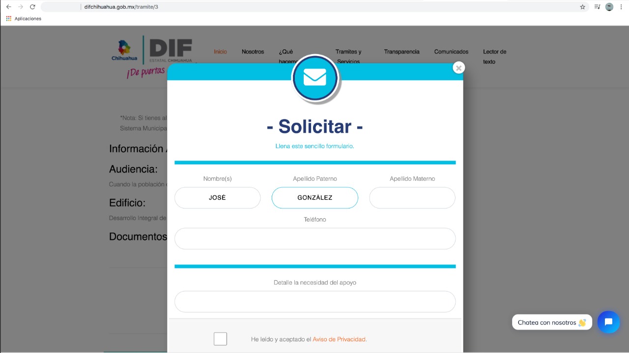 Plataforma virtual del DIF Estatal 3