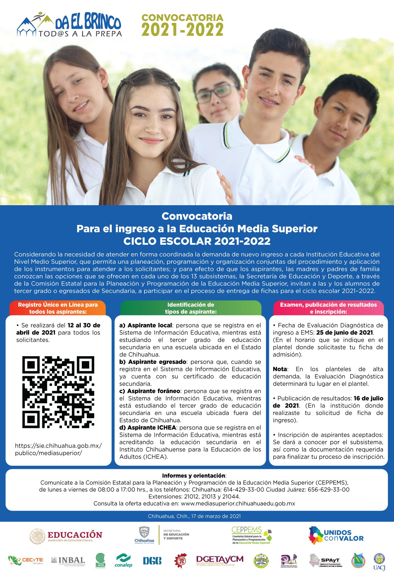 Olvidate de papeleos, esta será la modalidad para ingresar a bachillerato 1 convocatoria de ingreso