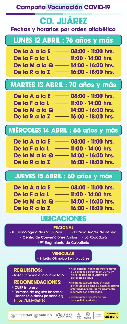 Todo listo para vacunación contra COVID-19 en Juárez 1 vacuna
