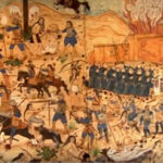 La rebelión de los indios Pueblo 2 Rebelion Pueblo de 1680 de Ramon Jose Lopez pintor contemporaneo mexicano