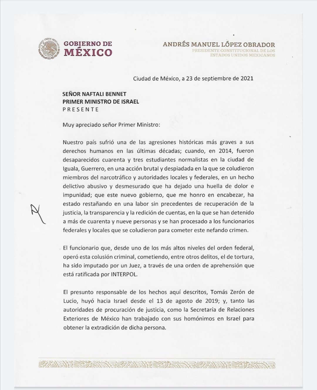 Solicita López Obrador extradición de Tomás Zerón 1 FAnyeHaXoAUiAS