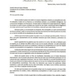 AMLO publica carta de respuesta de su homólogo de Argentina, Alberto Fernández 1 CARTA