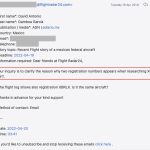 XC-PFT no vuela a Houston. "Aeronave privada envía información errónea": FlightRadar24 3 FlightRadar24 reply