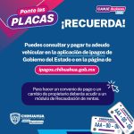 Invitan a aprovechar convenios de pago para canje de placas 1 Imagen de WhatsApp 2022 10 17 a las 16.33.08