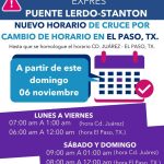 Anuncian nuevo horario de operaciones en los puentes fronterizos para empatar con horario de El Paso, Texas 1 Imagen de WhatsApp 2022 11 04 a las 18.20.28