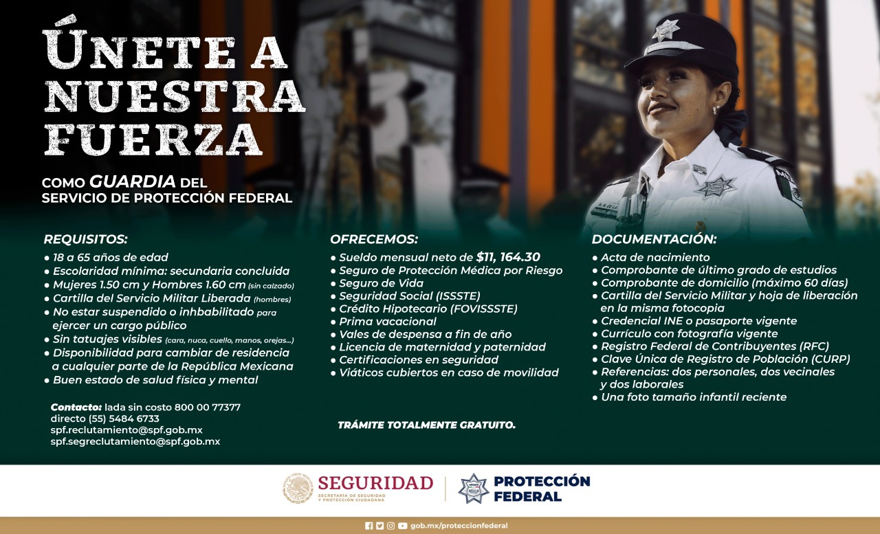 Busca Gobierno de México nuevos guardias de para el Servicio de ...