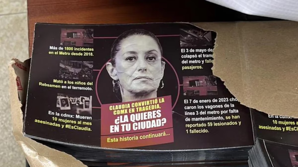 Encuentran propaganda contra Sheinbaum en alcaldía de Sandra Cuevas 2 Panfleto