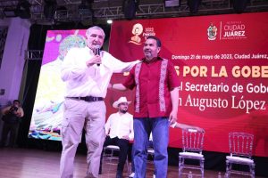 Acompañan Alcalde Pérez Cuéllar y Diputada Andrea Chávez a Adán Augusto López en conferencia impartida en Ciudad Juárez 6 Adan Augusto Mayo CDJ 6