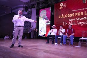 Acompañan Alcalde Pérez Cuéllar y Diputada Andrea Chávez a Adán Augusto López en conferencia impartida en Ciudad Juárez 7 Adan Augusto Mayo CDJ 7