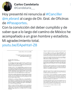 TUIT RENUNCIA CARLOS CANDELARIA