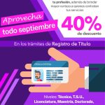 Invitan a aprovechar descuento del 40% en trámite de Cédula Profesional Estatal durante todo septiembre 1 E7126DEA F89B 46A5 9B45 A20F411F4257