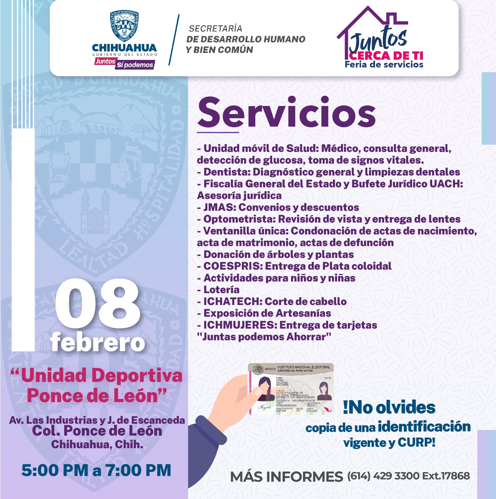 Ofrecerán servicios médicos, legales y más en la feria "Juntos Cerca de Ti" en Chihuahua 1 whatsapp20image202024 02 0620at2012 33 58 1