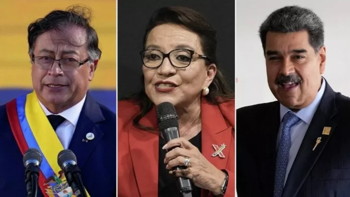Presidente de Colombia, Gustavo Petro, la presidenta de Honduras, Xiomara Castro, el presidente de Venezuela, Nicolás Maduro - Sputnik Mundo, 1920, 03.06.2024
