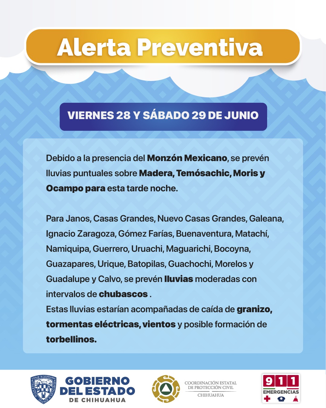 Mantiene CEPC Alerta Preventiva por Pronóstico de Lluvias en la Región Serrana 1 WhatsApp Image 2024 06 28 at 11.50.29 AM