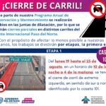 Cerrarán distintos carriles del Puente Internacional Paso del Norte 1 5D147866 99AB 404D 8580 CDD8732609A9