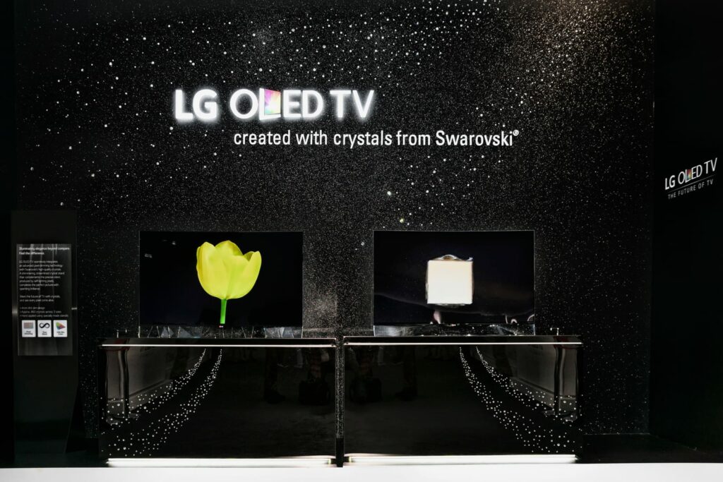 73603188 lg oled tv swarovski in hall 112 at the press conference at the ifa 2014 international radio exhibition under the radio tower in berlin 8