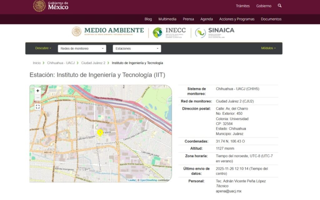 RED DE MONITOREO SINAICA