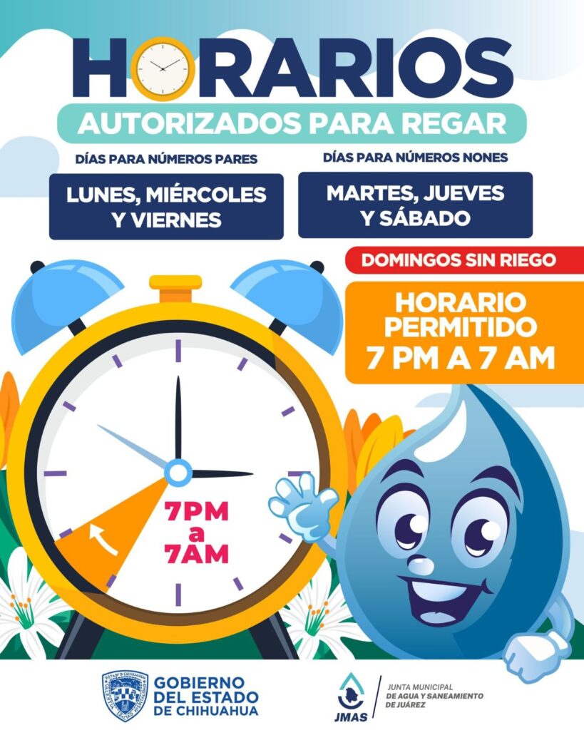 Exhorta JMAS Juárez a respetar horarios de riego durante el verano 1 WhatsApp Image 2026 06 06 at 1.44.14 PM
