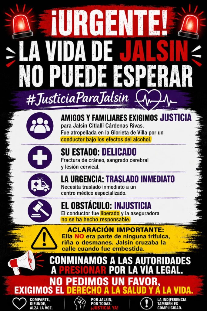 Exigen traslado médico urgente para joven atropellada por conductor presuntamente ebrio 1 WhatsApp Image 2026 06 22 at 12.45.38