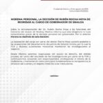 Rompe Morena con regreso de Rocha Moya al gobierno de Sinaloa 2 WhatsApp Image 2026 08 22 at 9.36.07 AM
